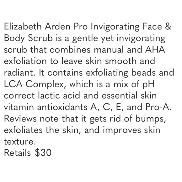 Elizabeth Arden PRO Invigorating Face and Body Scrub with LCA Complex, NEW - Picture 2 of 2